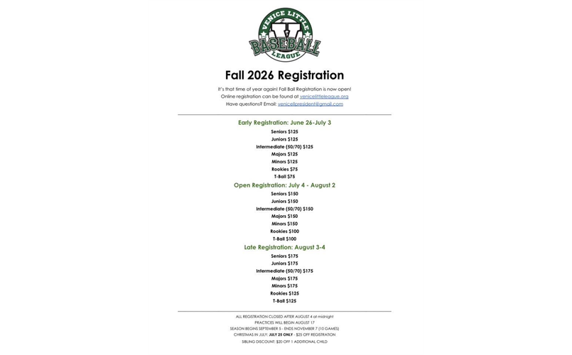 2026 Fall Registration