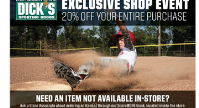 Dicks Sporting Goods 20% off